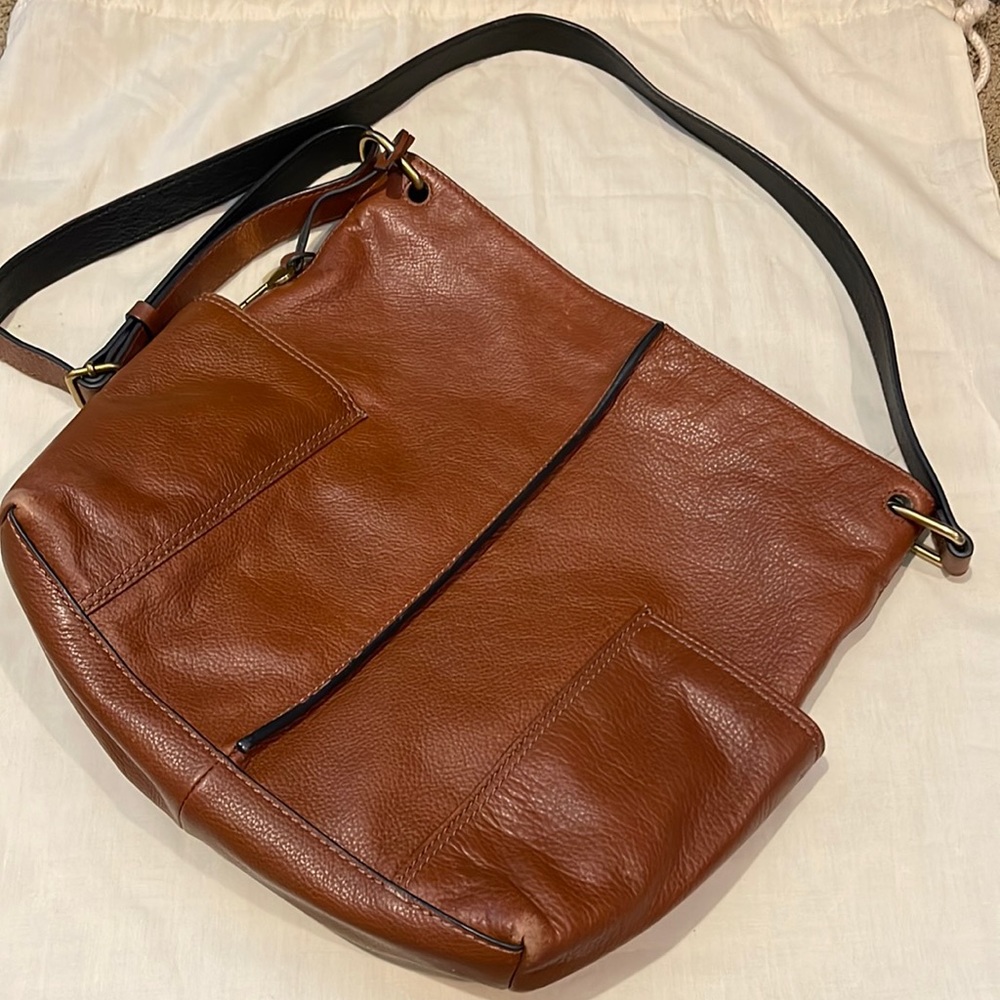Fossil leather crossbody